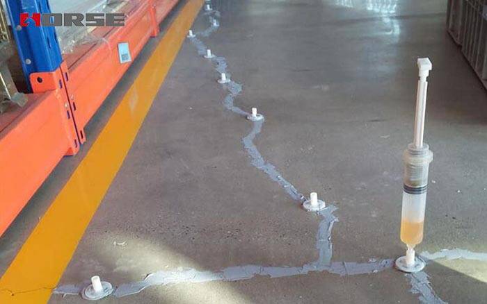 Ремонт трещин в плитах с помощью инъекционного эпоксидного клея