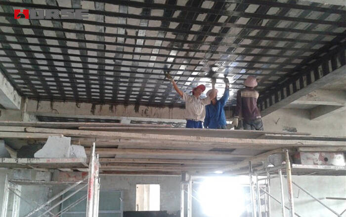 Ткань из углеродного волокна, используемая для армирования изгиба плиты