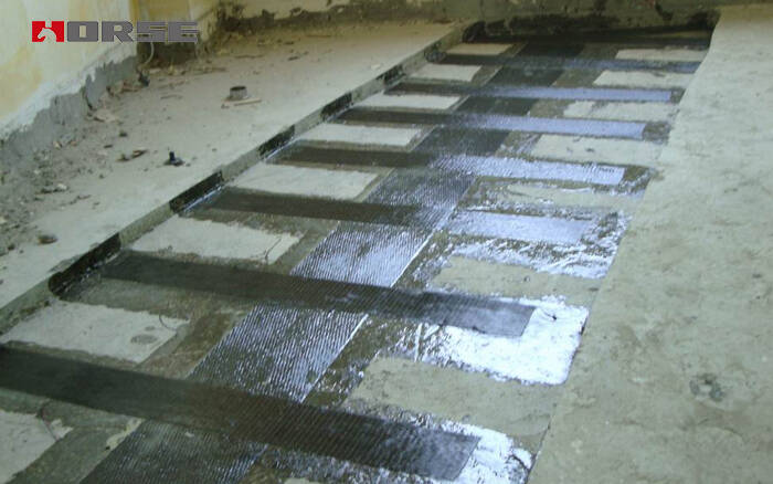 Усиление и восстановление плиты углеродным волокном