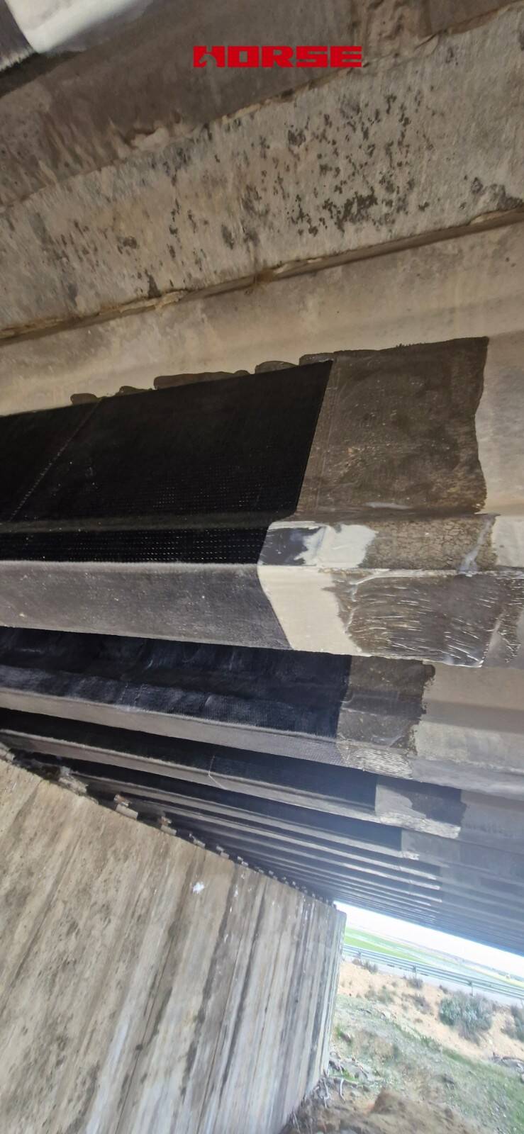 Усиление многобалочного моста из предварительно напряжённого бетона с помощью ламината CFRP и U-wrap