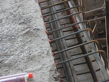 Увеличенная часть железобетонной балки