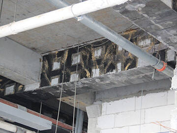 Укрепление колонн и балок с использованием углеродной пленки (CFRP)