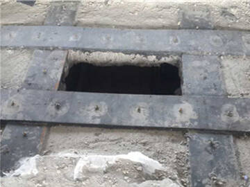 Усиление железобетонных плит с помощью приклеенной стальной пластины