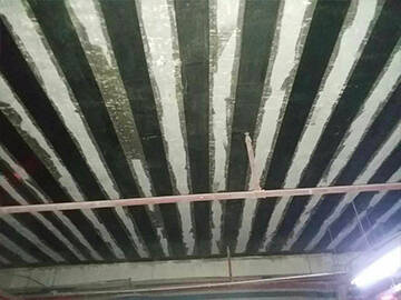 Усиление плиты армированной полимерной тканью (FRP)