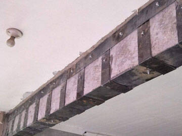 склеивание стальной пластины на балке