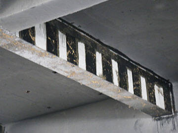 Усиление балки рамы однонаправленной тканью из углеродного волокна