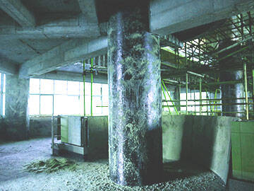 Колонны из бетона, обернутые волокнистым полимером (FRP)