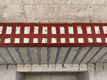 Применение метода армирования стальной арматурой при армировании рам железных дорог