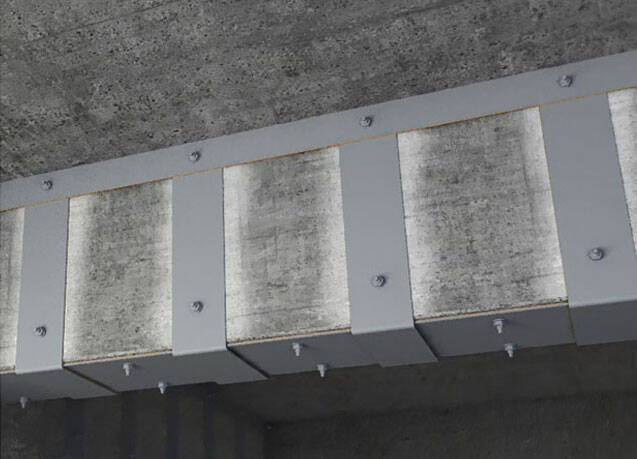 склеивание стальной плиты на бетоне